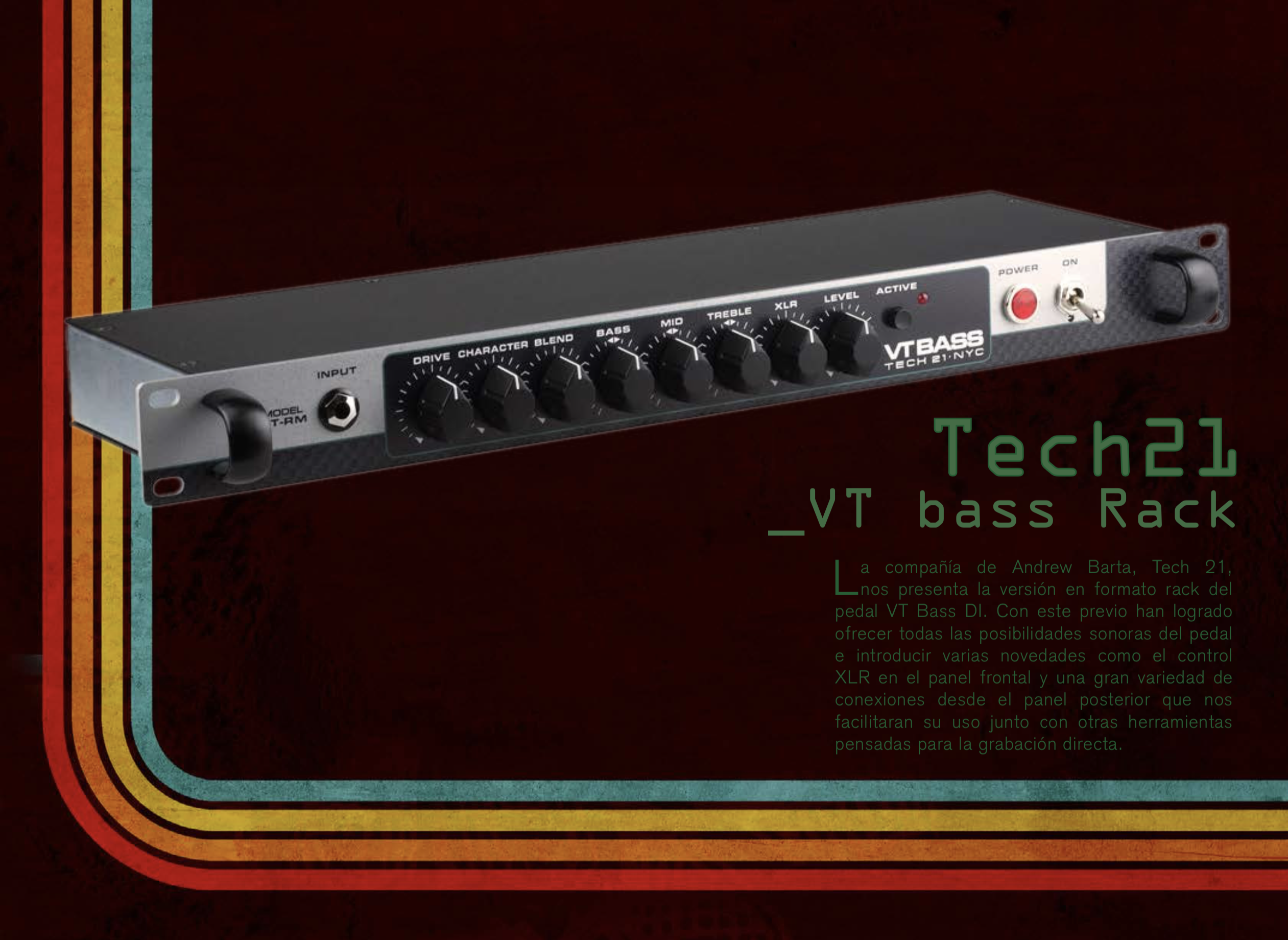 Tech 21 VT Bass DI Rack - Bajos y Bajistas